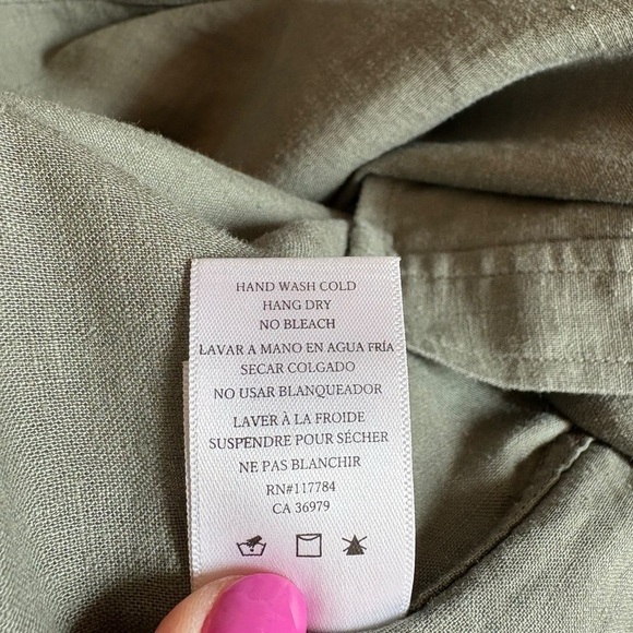 Rails Kona Sage Shirt Inca Embroidery Linen Blend Size Small - Picture 12 of 12